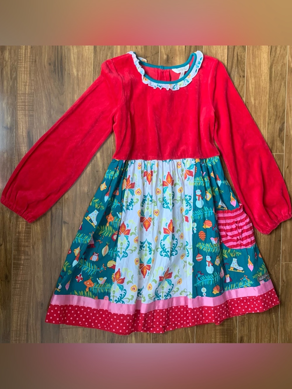 Matilda Jane Happy Holly Daze Christmas Dress Size 12